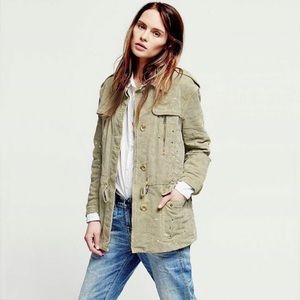 ⚡️Free People Paint Splatter Army Jacket⚡️